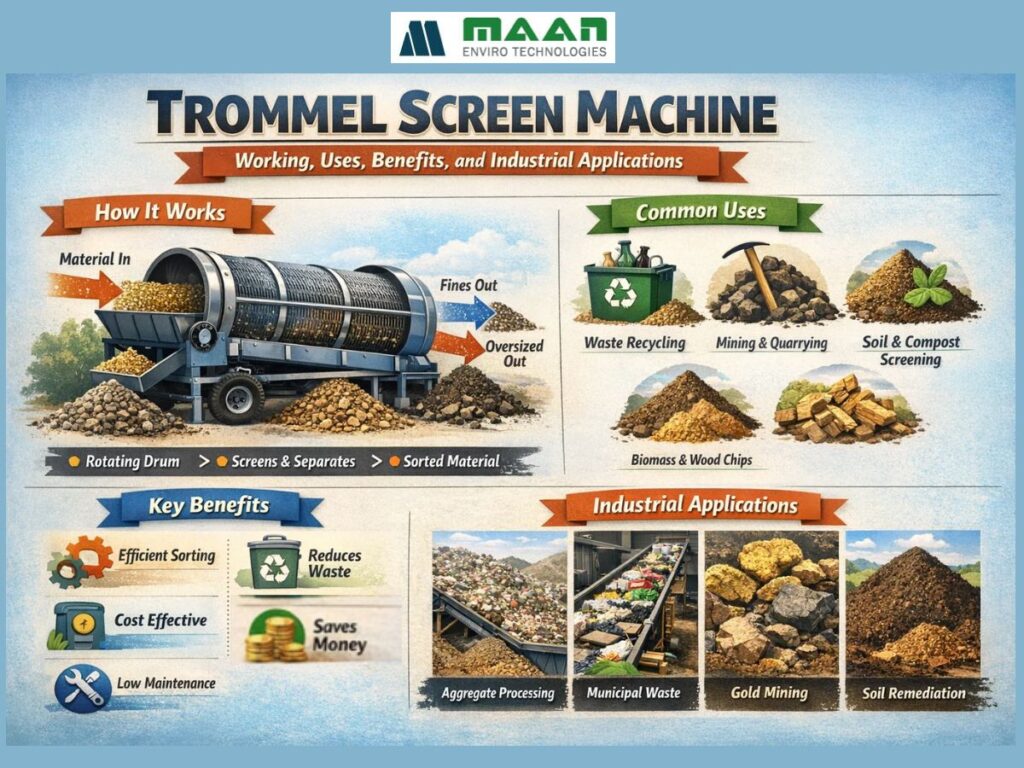 Trommel Screen Machine Working, Uses, Benefits, and Industrial Applications